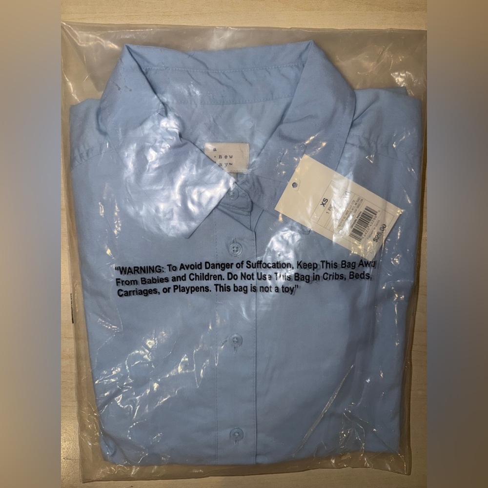 a new day Men's Sky Blue Dress Shirt
